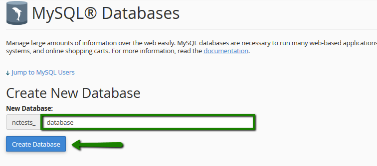 MySQL Database for ultimateqrlite Lite Installation